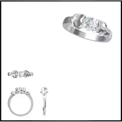 JCD Format Vintage style solitaire rings  jewelry