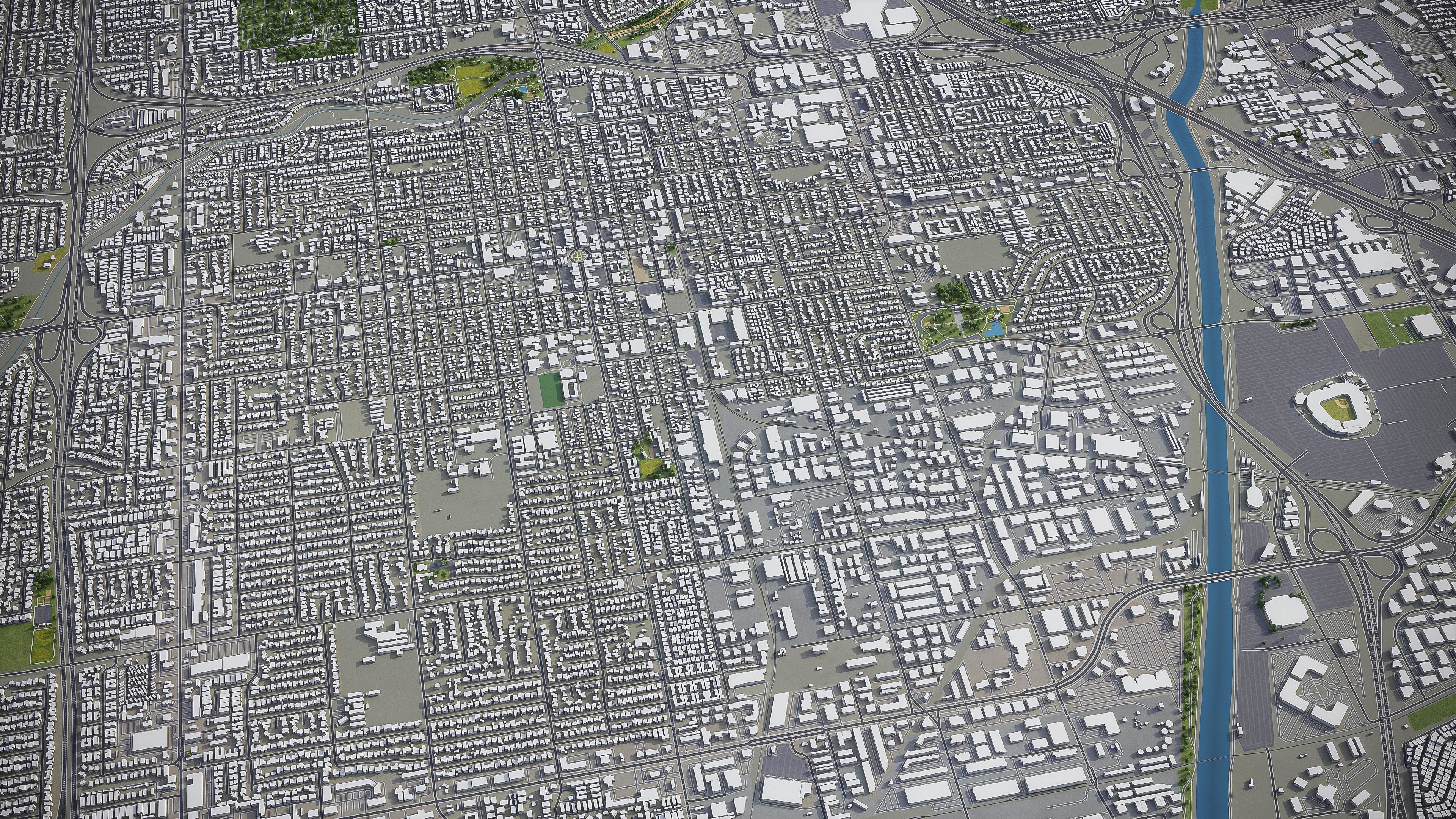 Orange - 3D City Model Low-poly 3D model_11