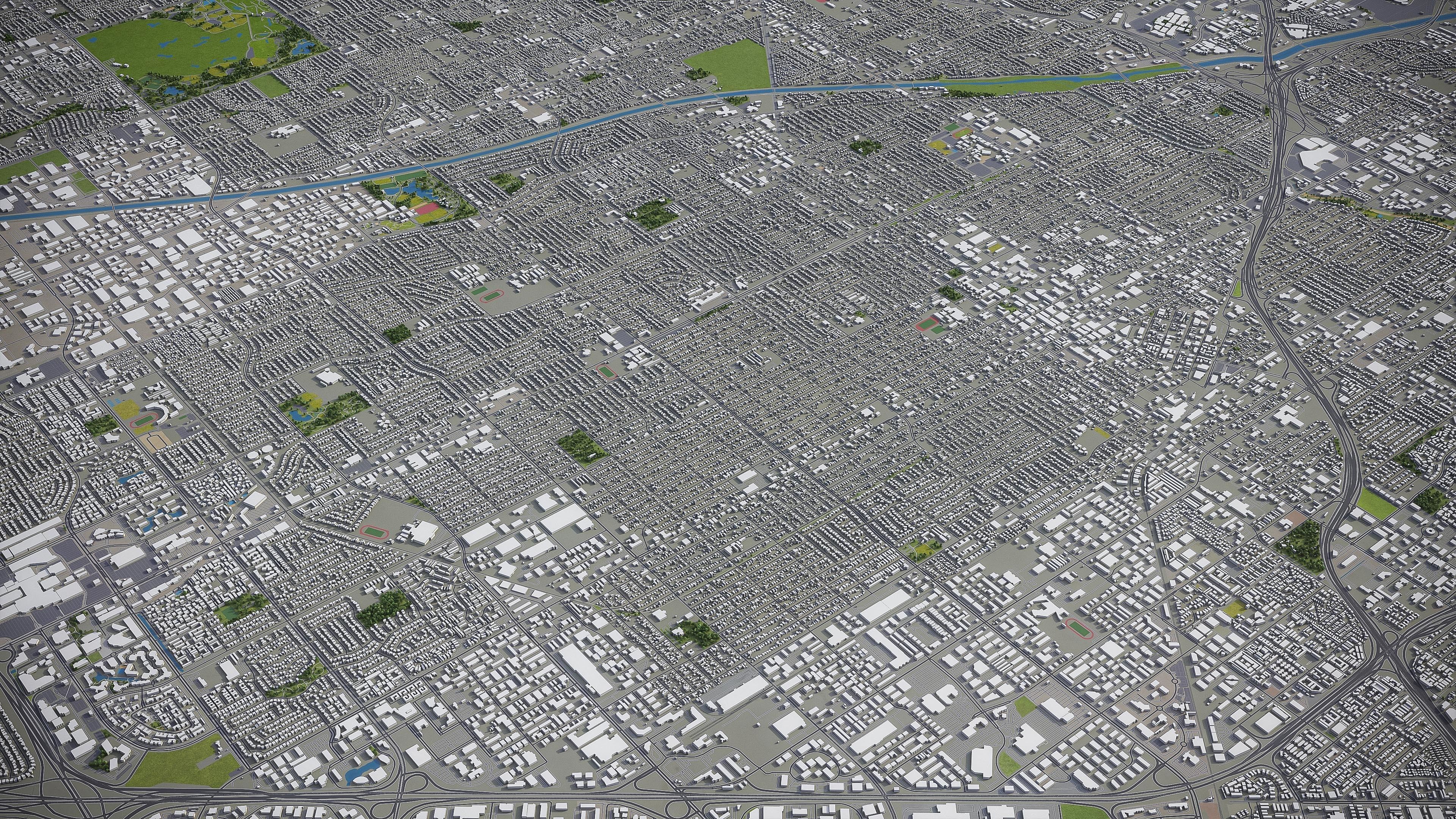 Orange - 3D City Model Low-poly 3D model_5