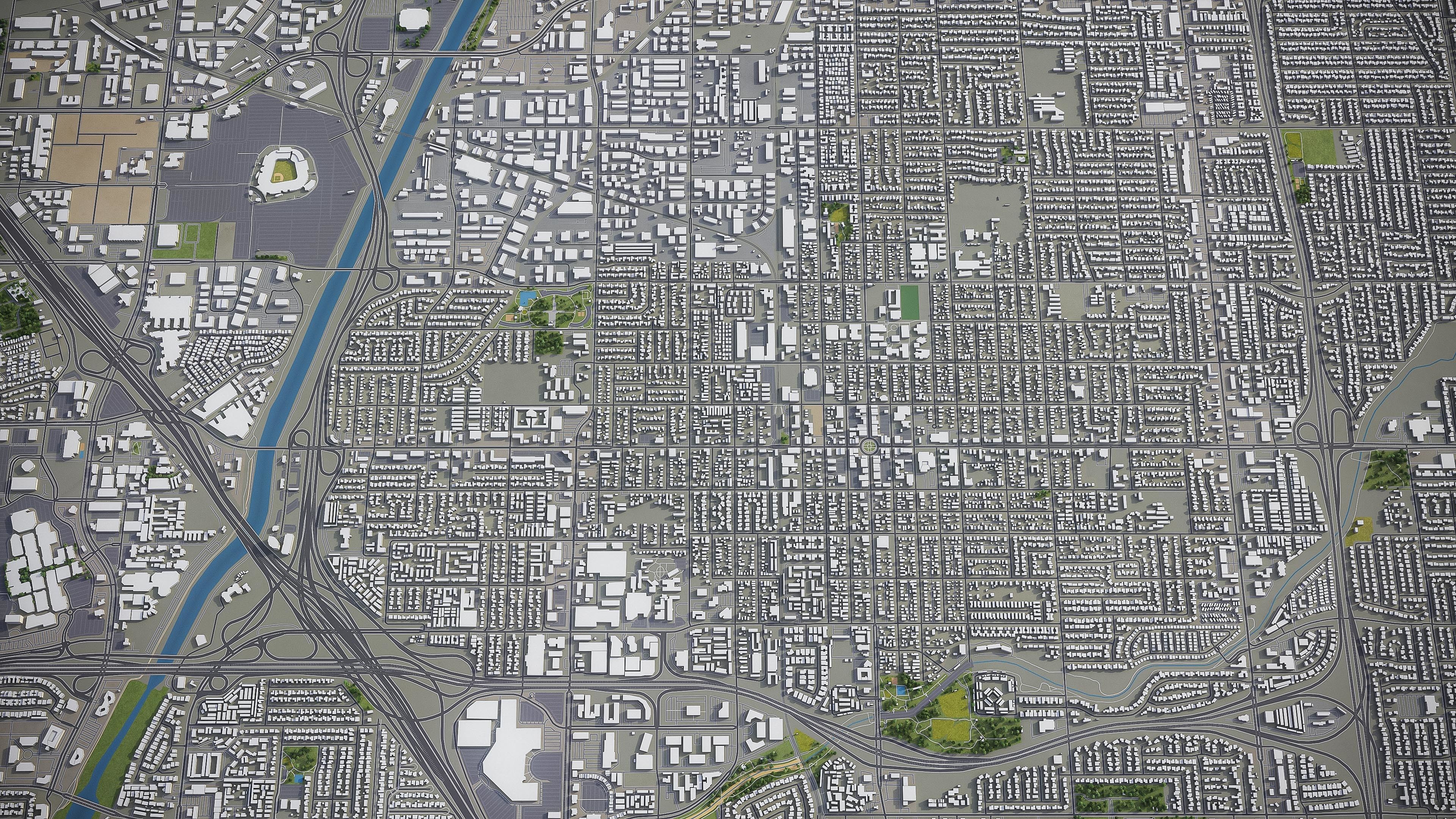 Orange - 3D City Model Low-poly 3D model_12