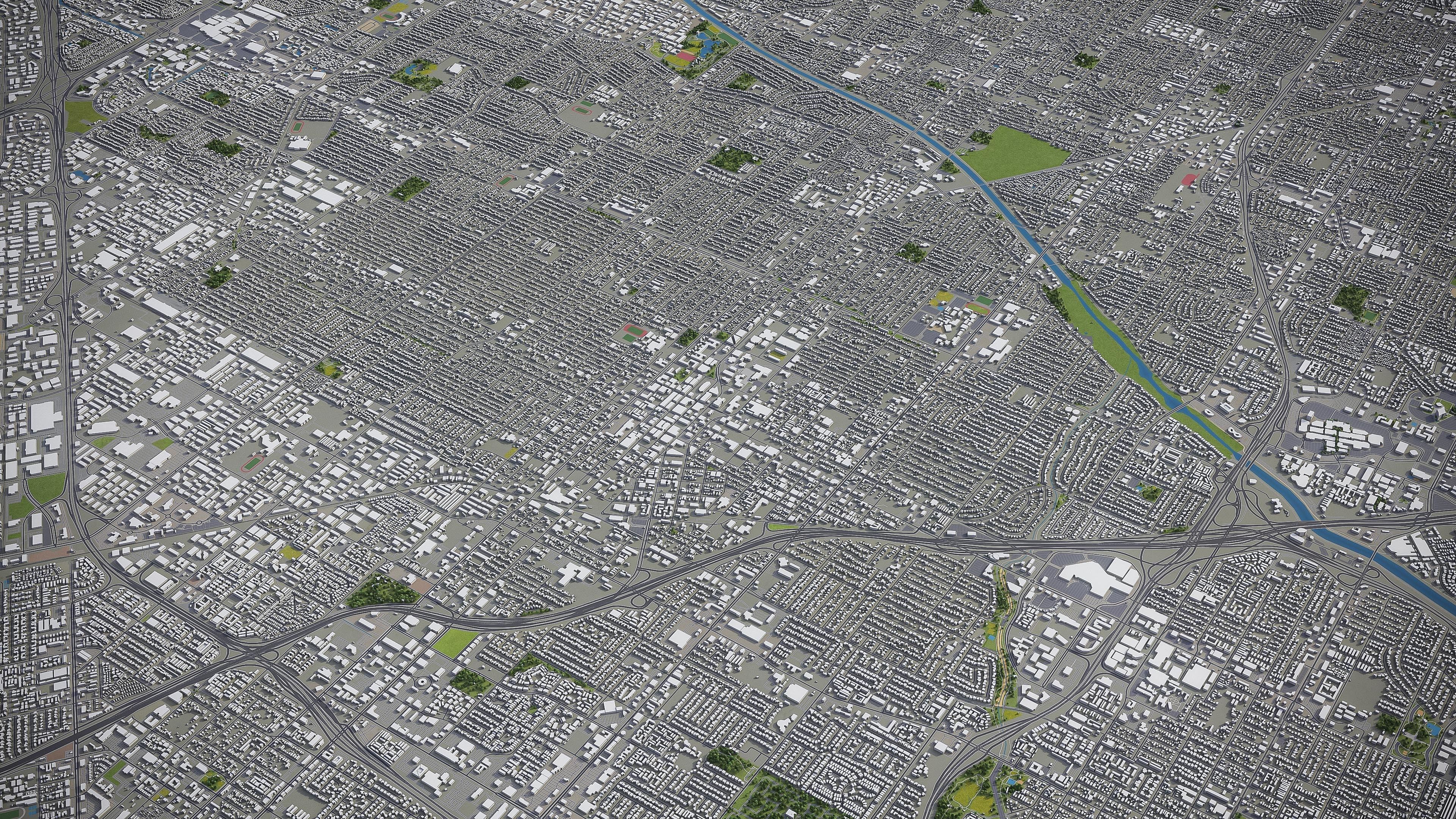 Orange - 3D City Model Low-poly 3D model_4