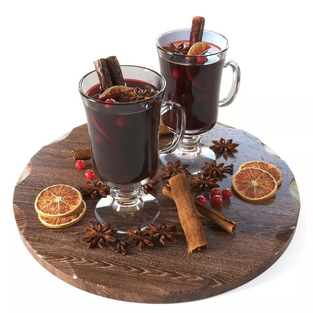 Mulled wine cups 3D model_0
