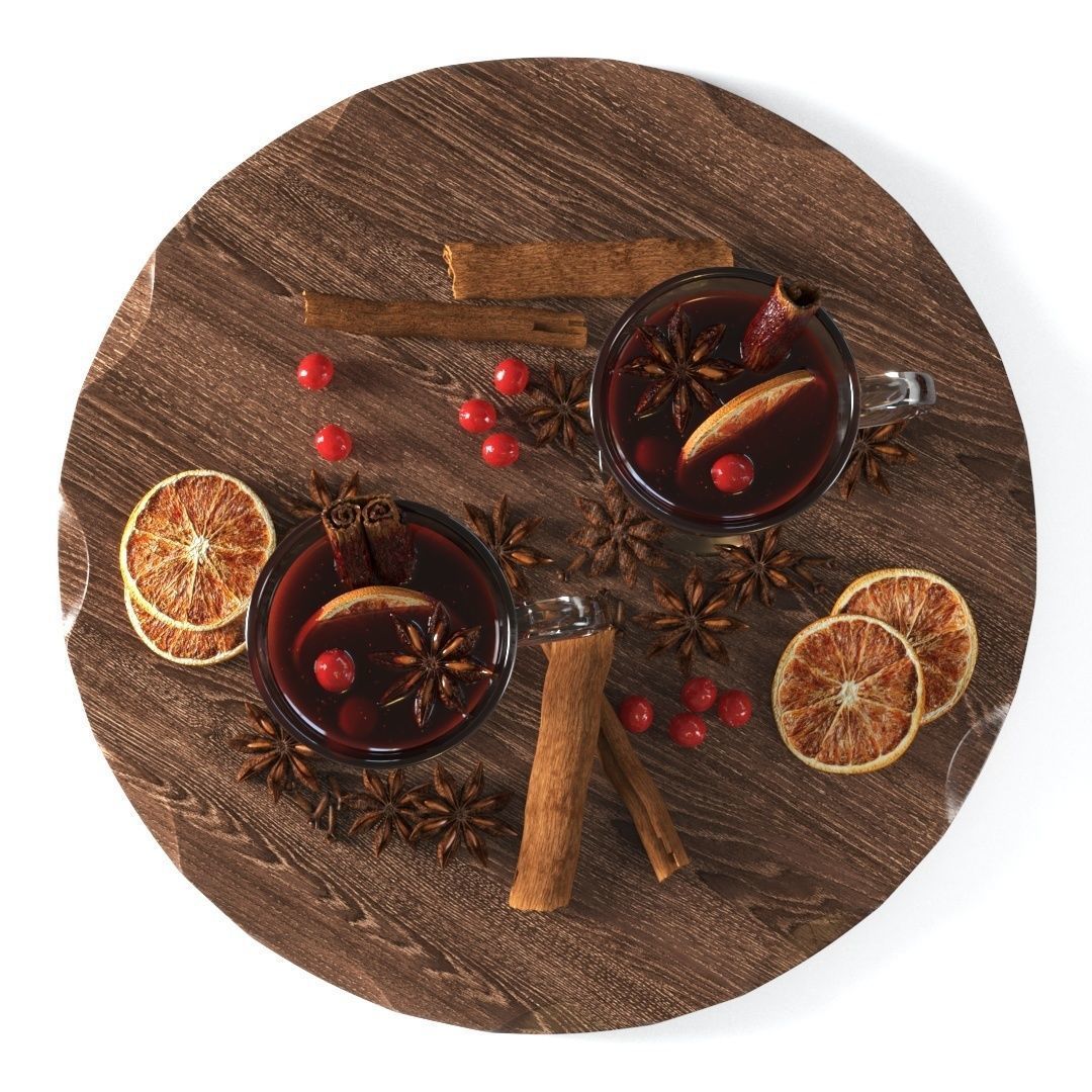 Mulled wine cups 3D model_3