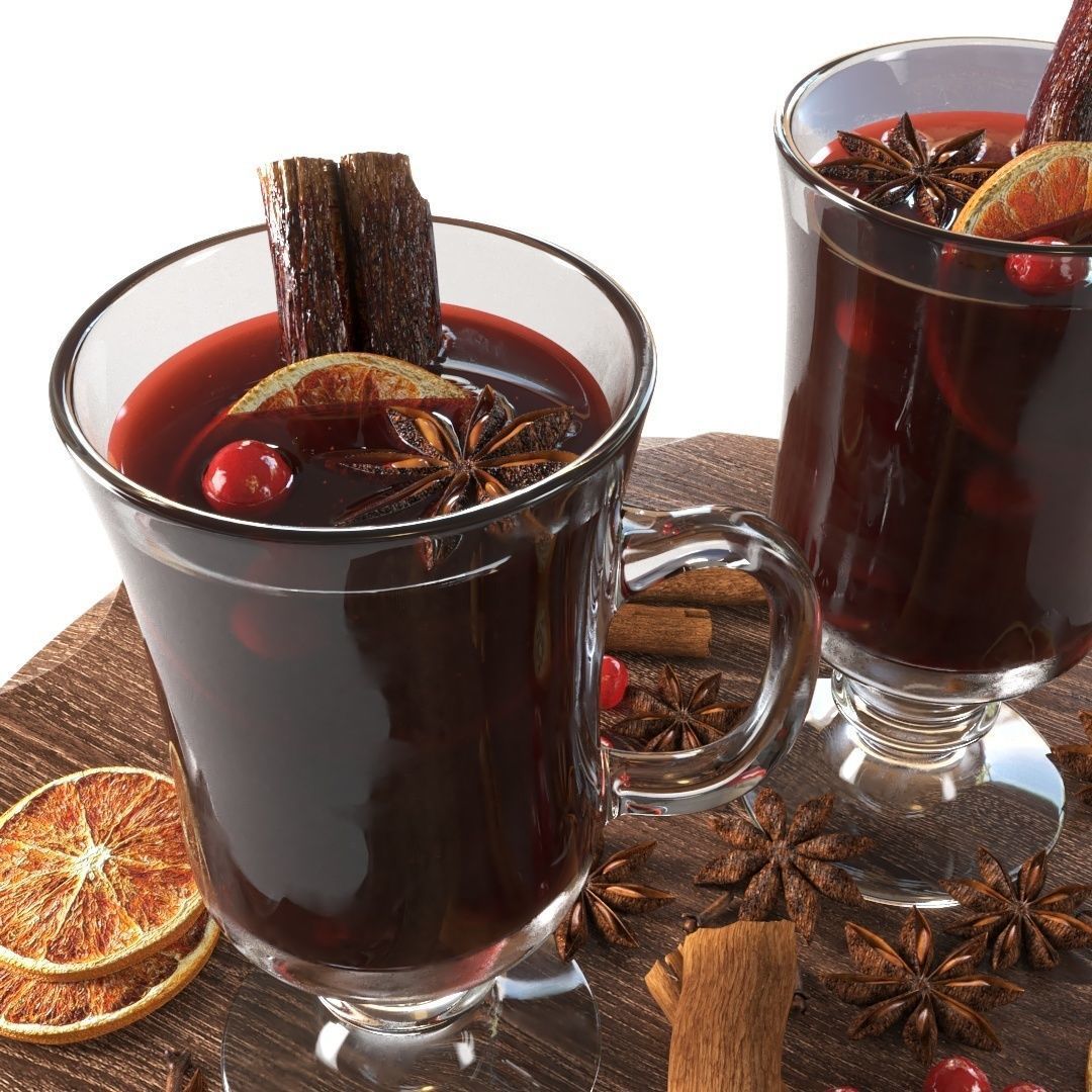 Mulled wine cups 3D model_2