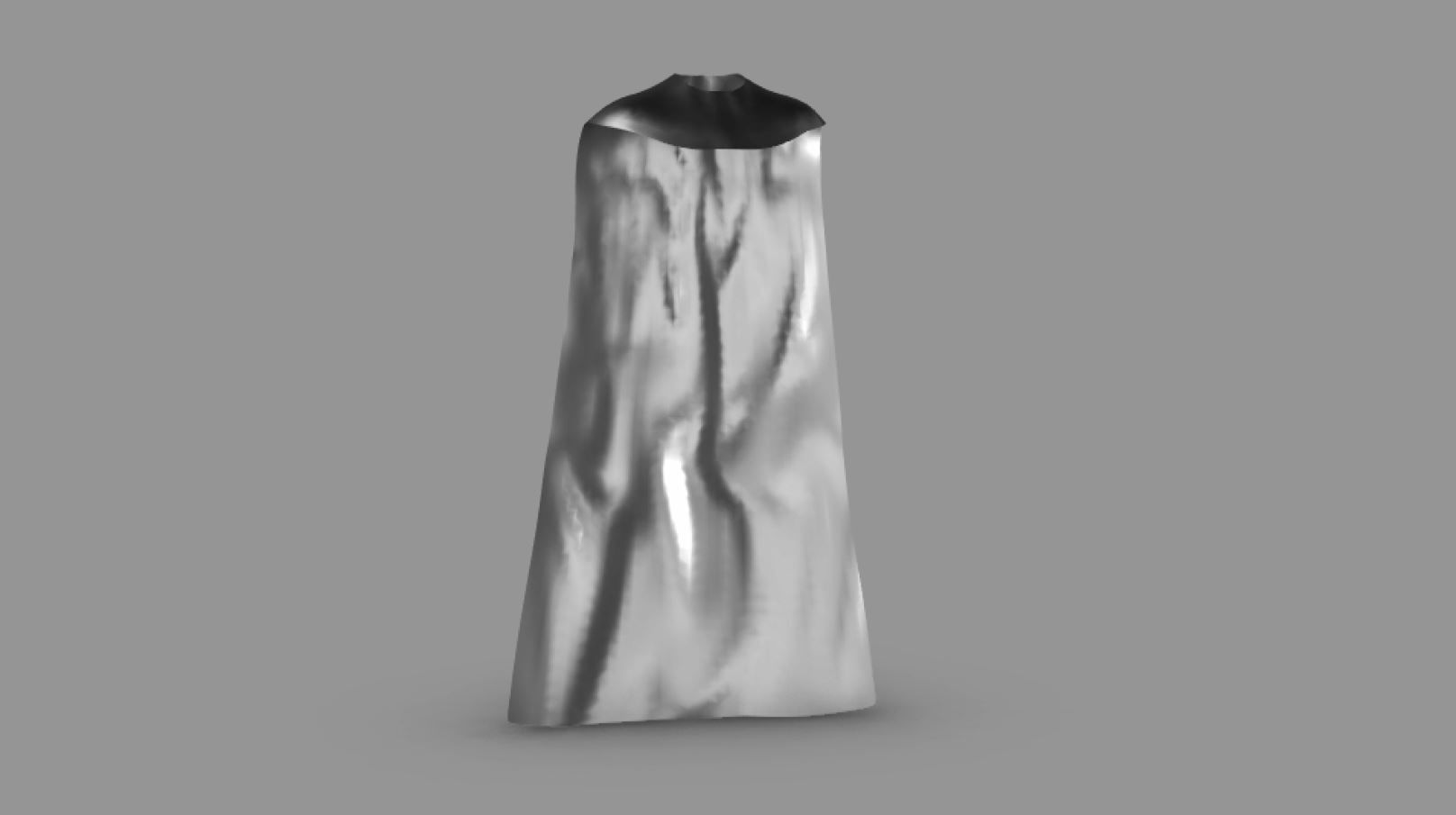 Superhero Cape Low Poly Base Mesh Leather Textured Low-poly 3D model_6