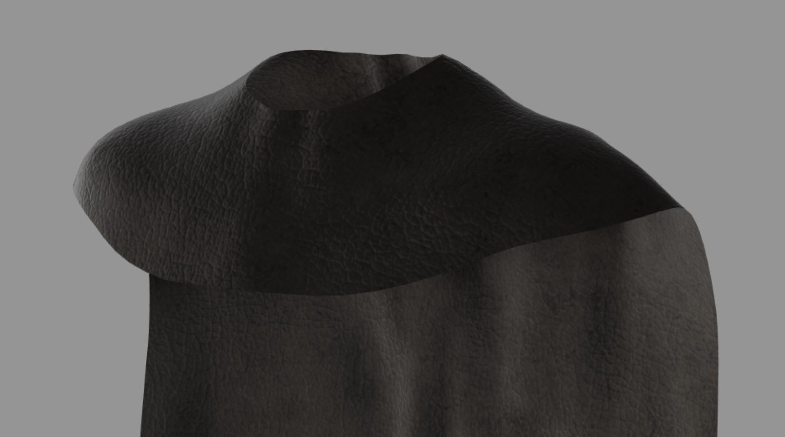 Superhero Cape Low Poly Base Mesh Leather Textured Low-poly 3D model_12