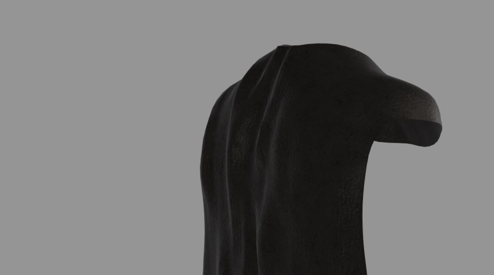 Superhero Cape Low Poly Base Mesh Leather Textured Low-poly 3D model_14