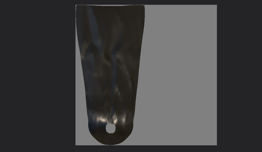 Superhero Cape Low Poly Base Mesh Leather Textured Low-poly 3D model_15