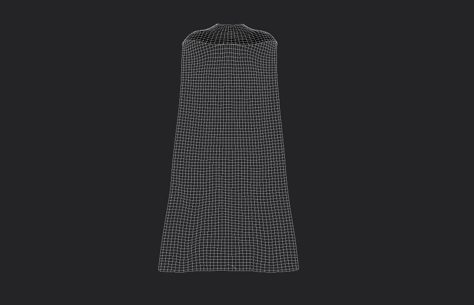 Superhero Cape Low Poly Base Mesh Leather Textured Low-poly 3D model_13
