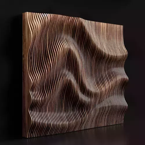 Parametric wooden panels 3D model