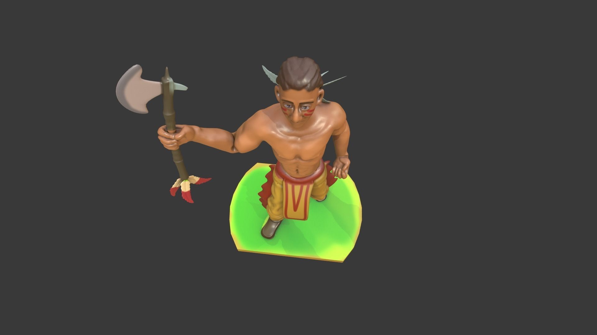 Vintage Indian Toy Figure - Tomahawk 3D print model_6