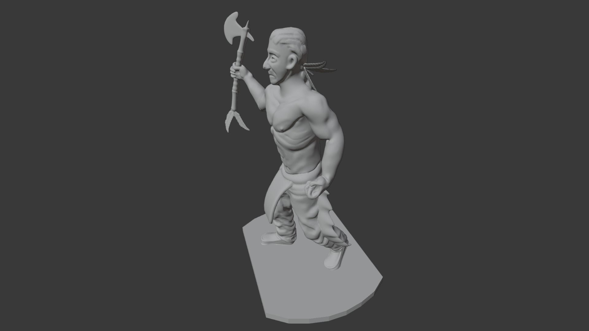 Vintage Indian Toy Figure - Tomahawk 3D print model_8