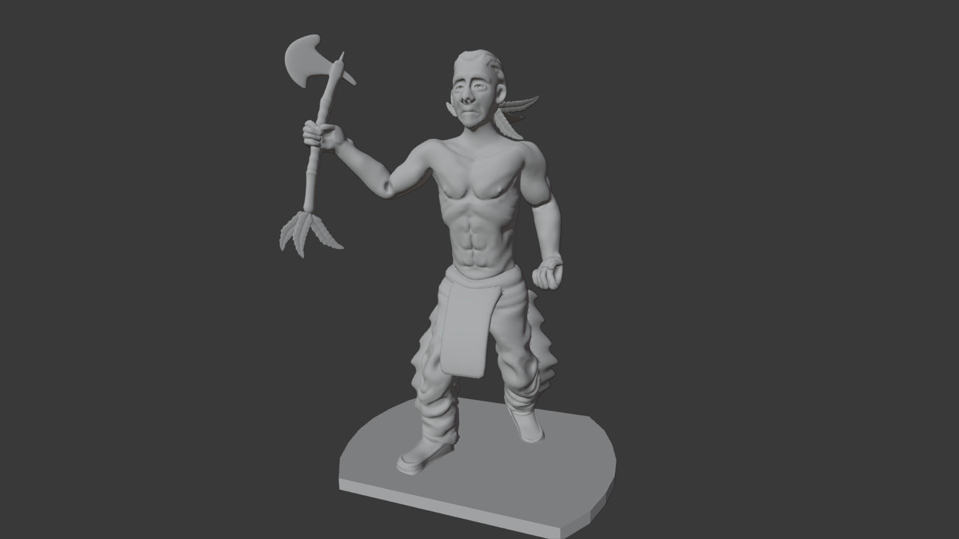 Vintage Indian Toy Figure - Tomahawk 3D print model_7