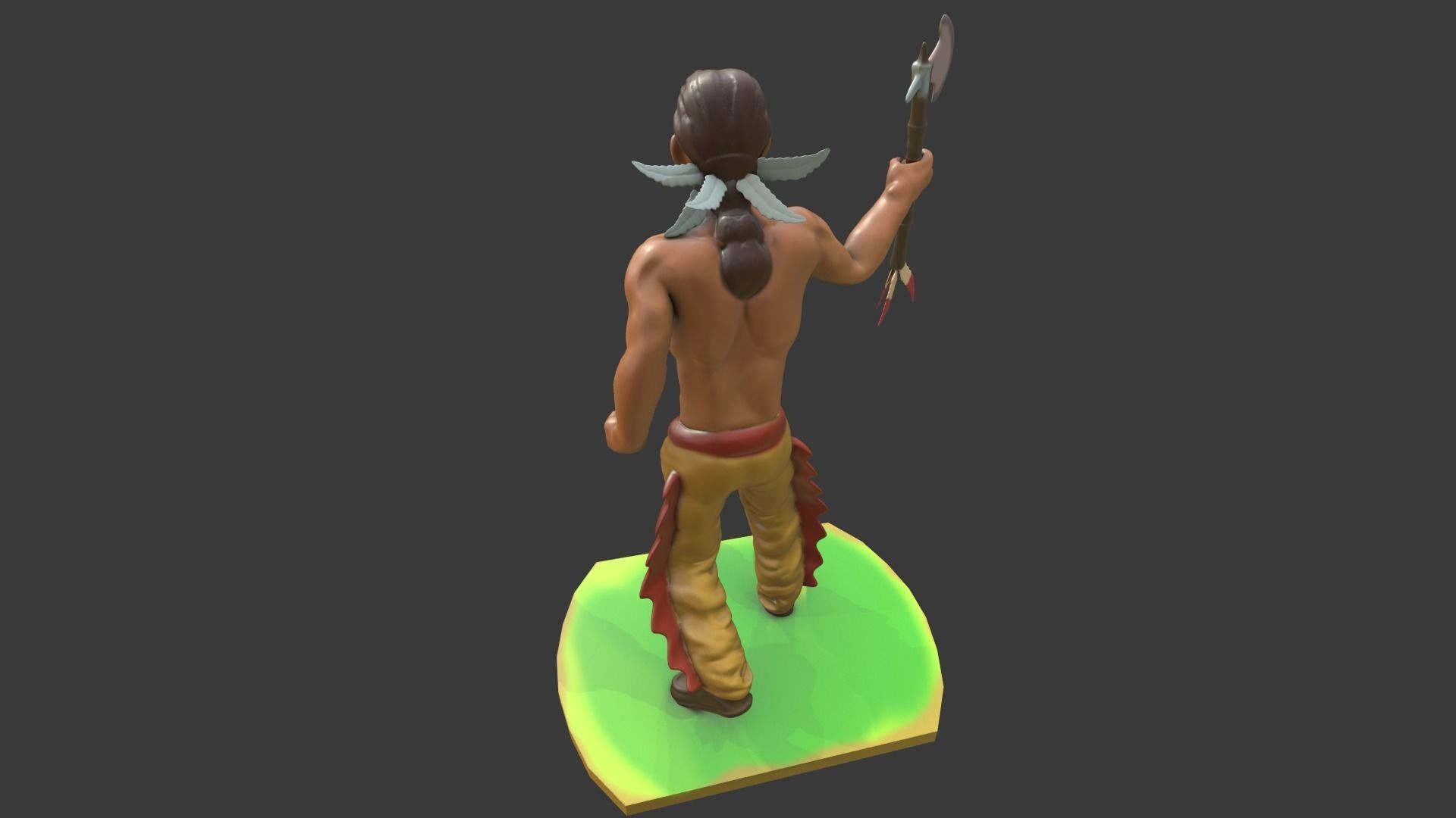 Vintage Indian Toy Figure - Tomahawk 3D print model_3