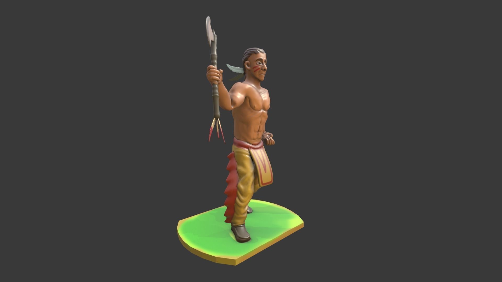 Vintage Indian Toy Figure - Tomahawk 3D print model_4