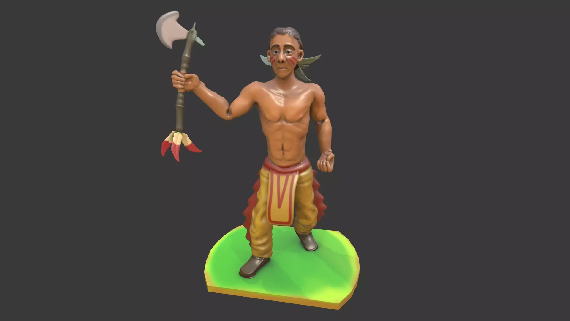 Vintage Indian Toy Figure - Tomahawk 3D print model_0