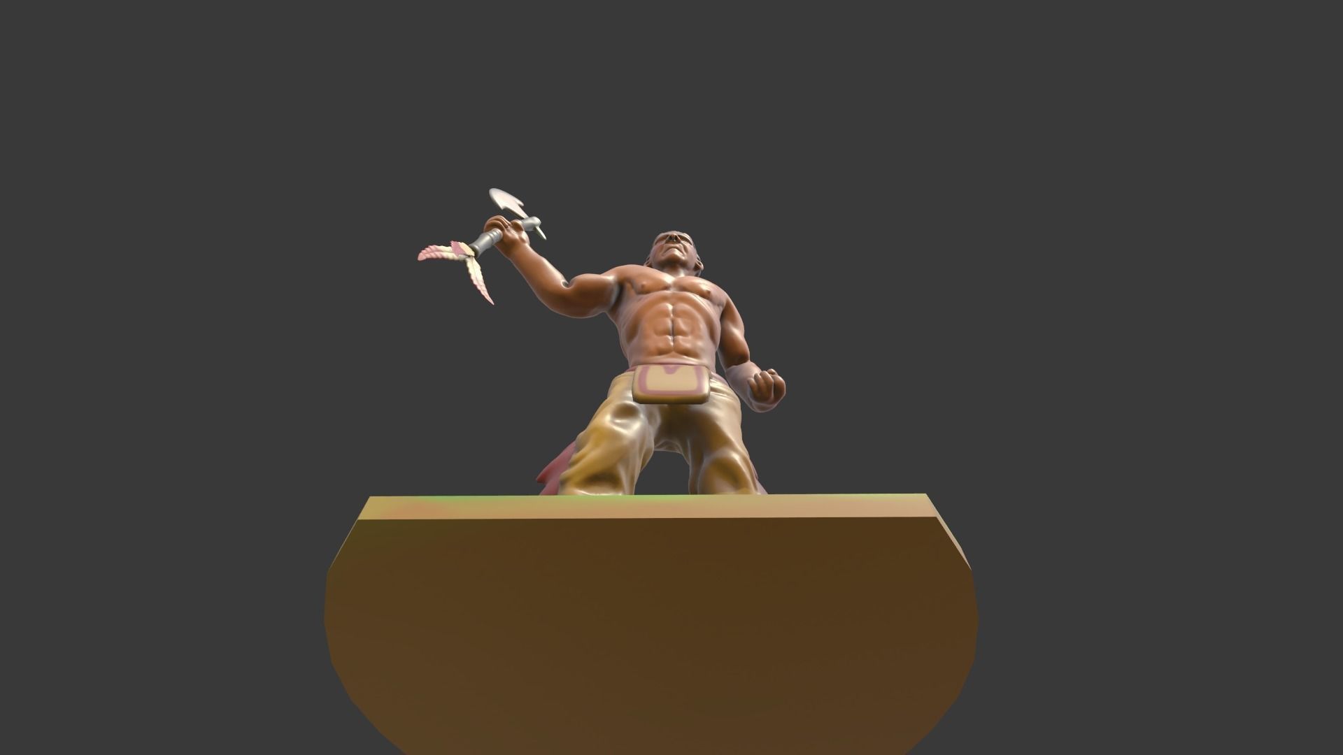 Vintage Indian Toy Figure - Tomahawk 3D print model_5