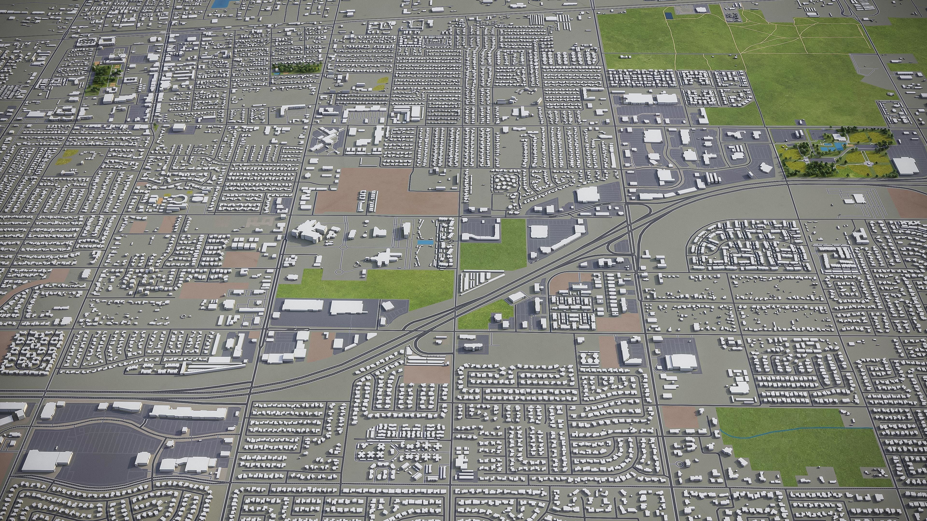 Palmdale  Low-poly 3D model_3