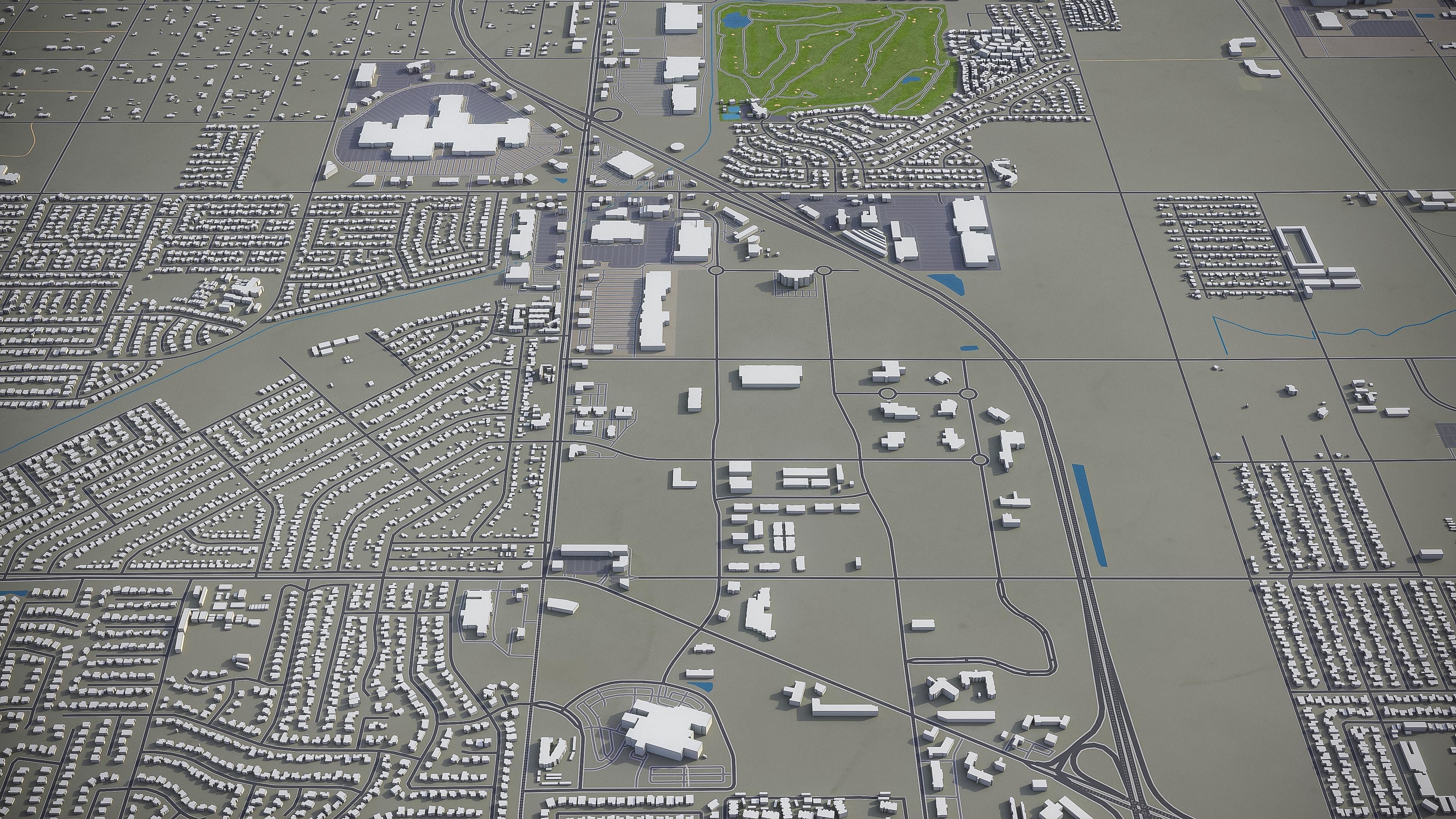 Palmdale  Low-poly 3D model_5