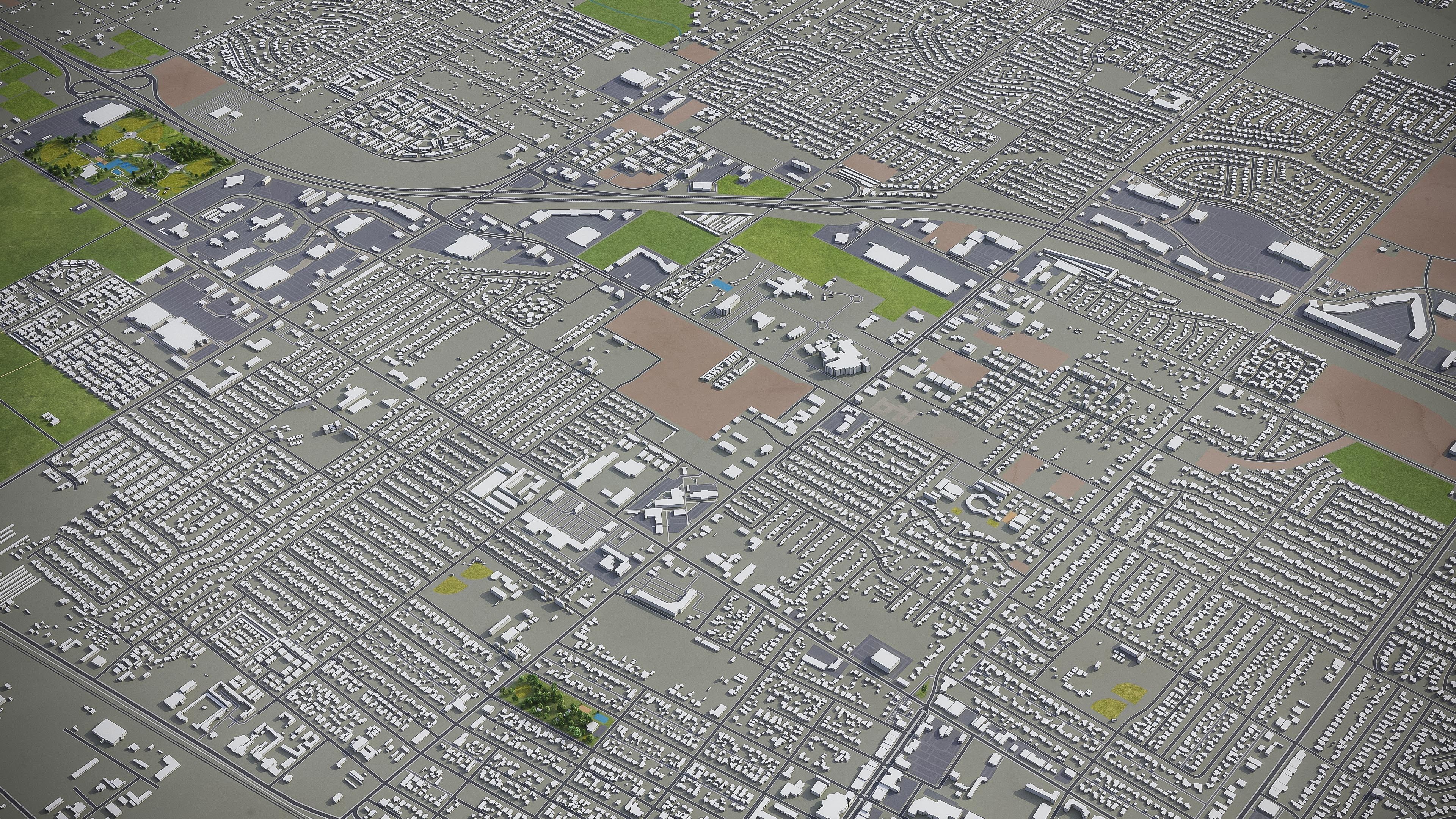 Palmdale  Low-poly 3D model_4
