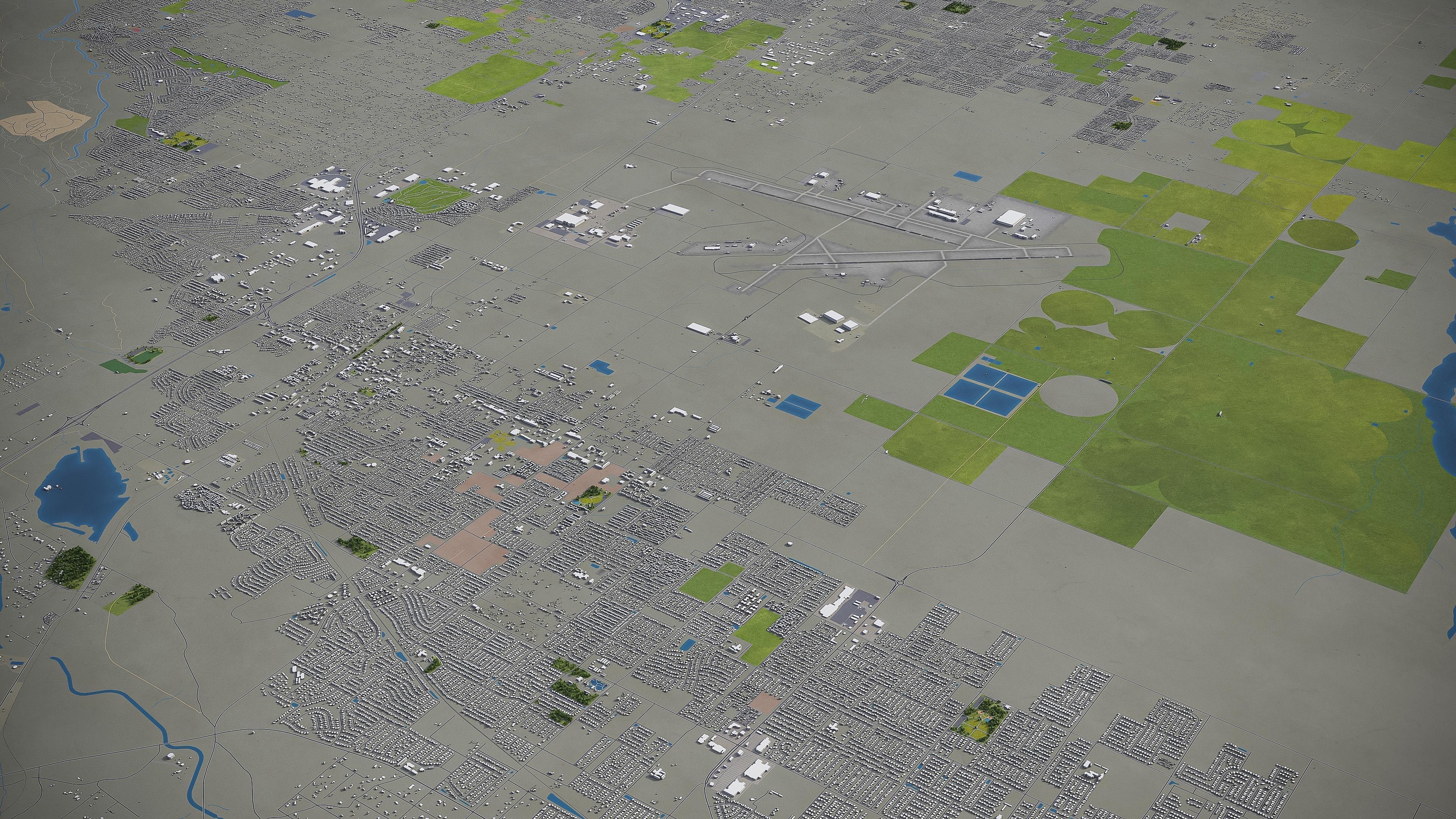 Palmdale  Low-poly 3D model_6