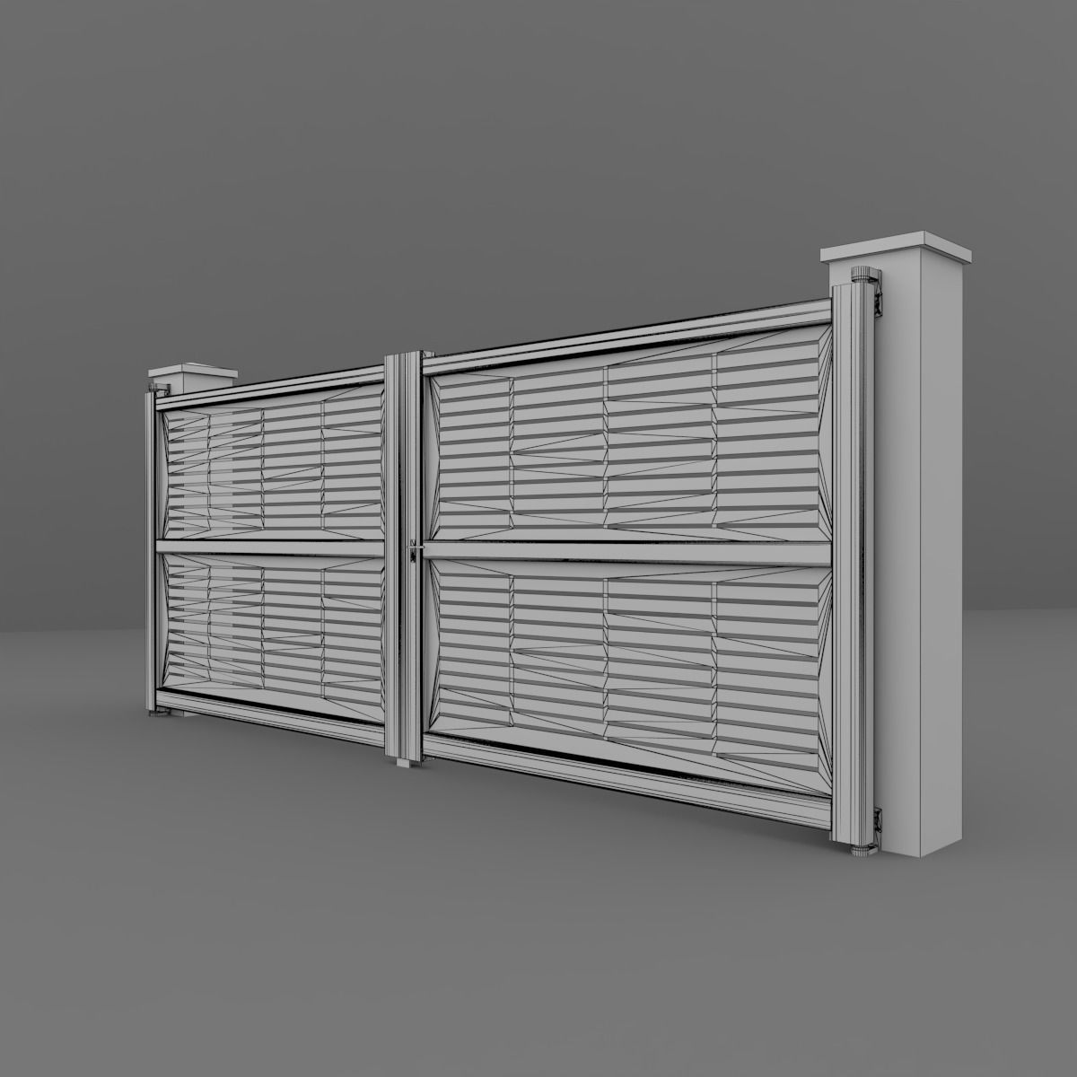 Outdoor Gate 3D model_9