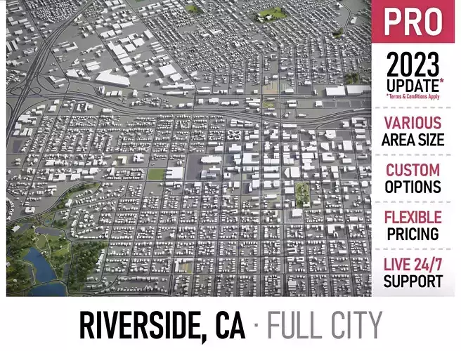 Riverside  Low-poly 3D model