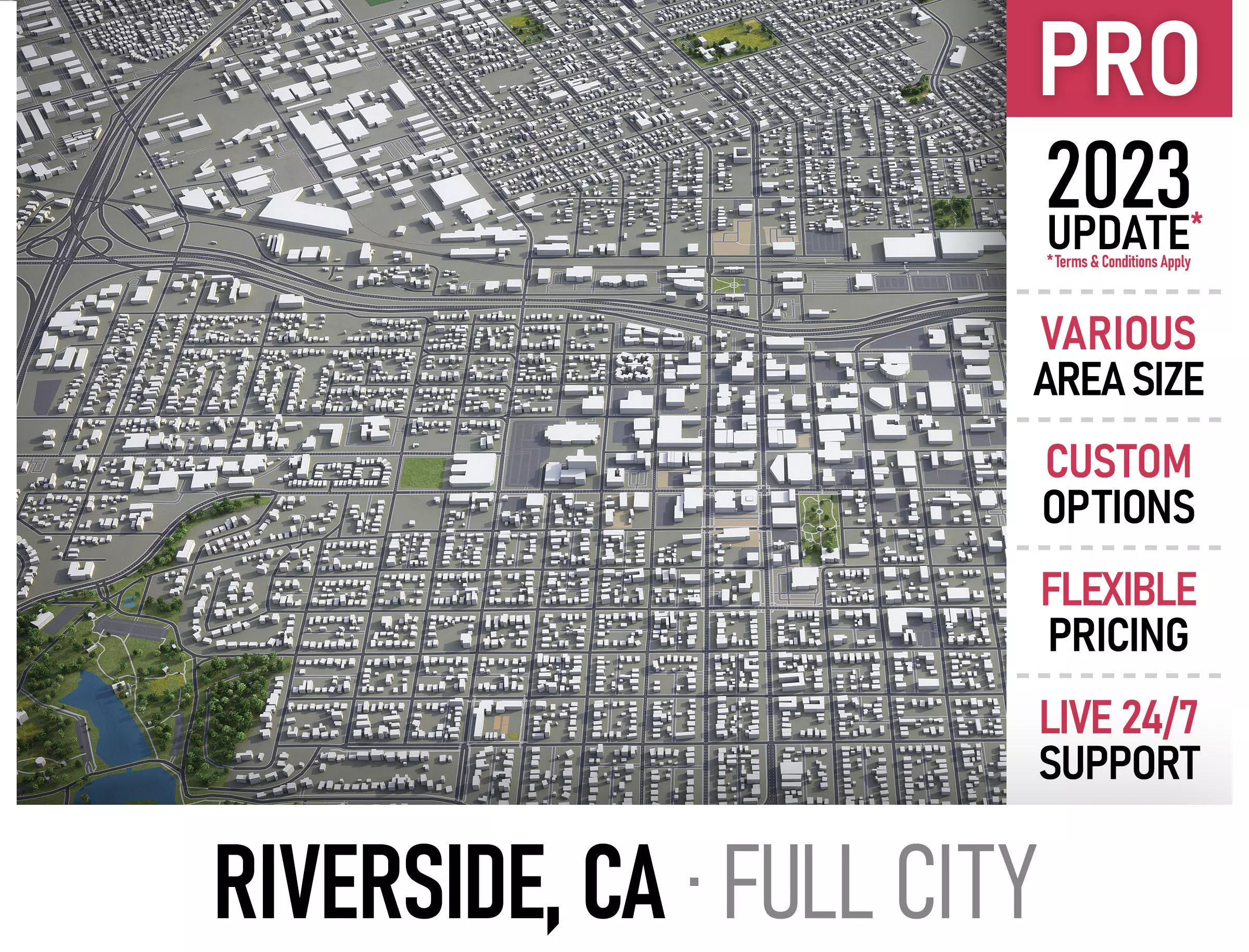 Riverside  Low-poly 3D model_0