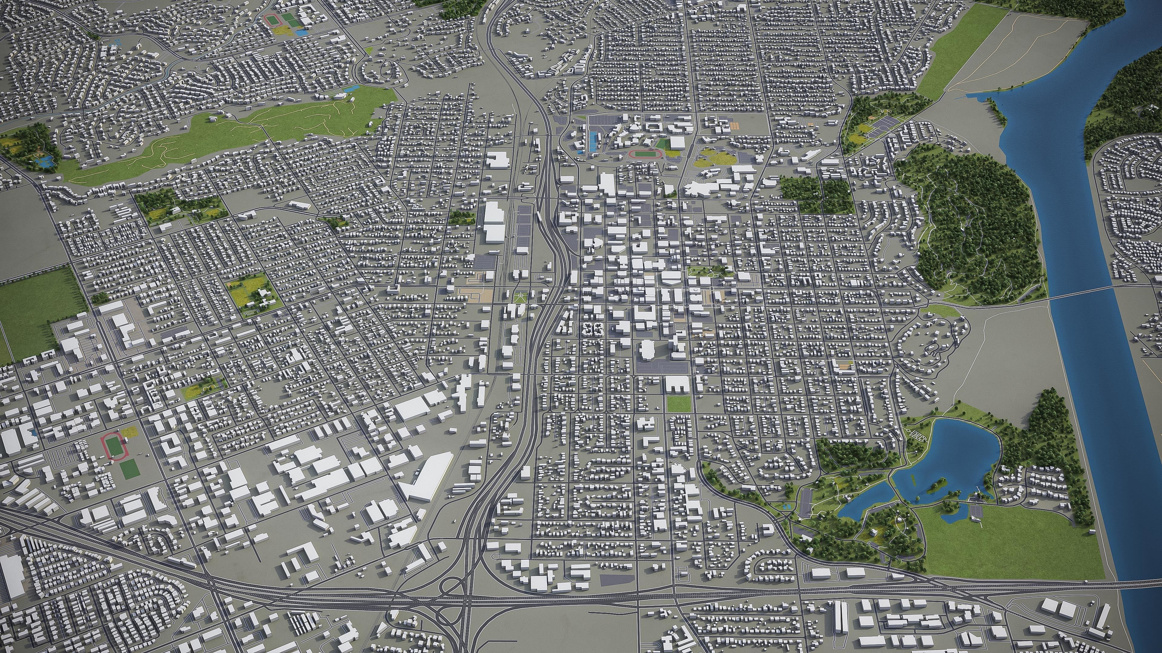 Riverside  Low-poly 3D model_5