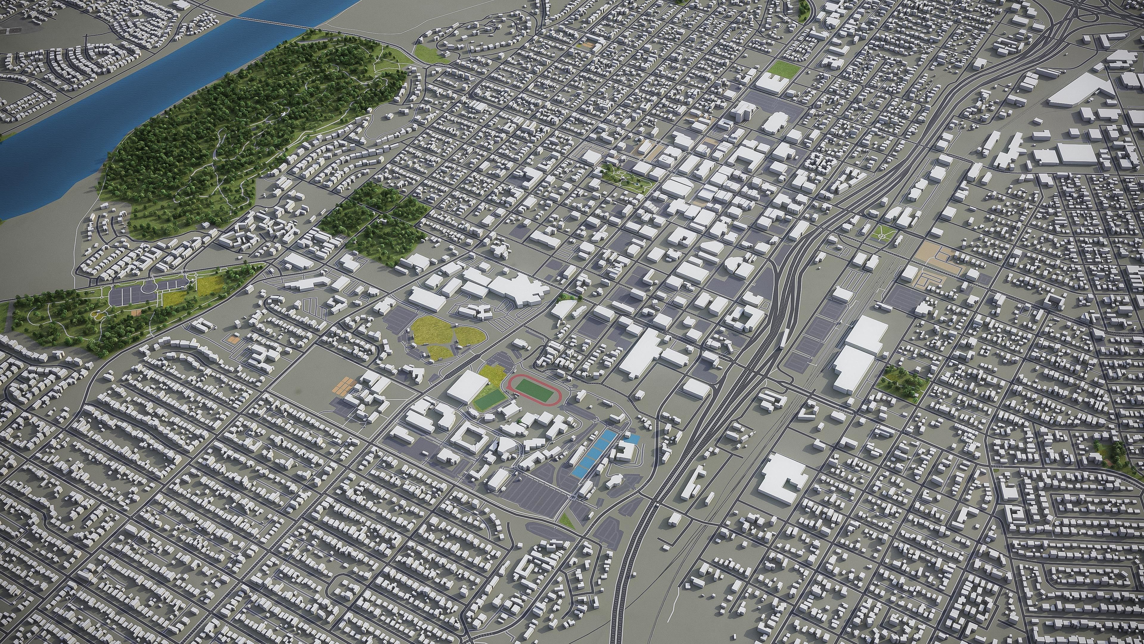 Riverside  Low-poly 3D model_2