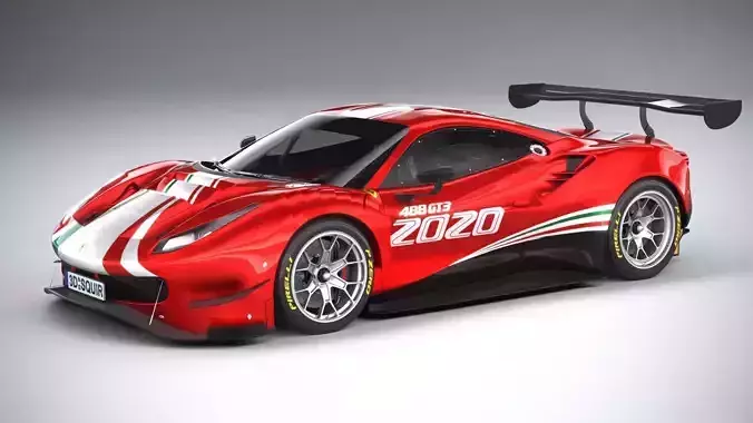 Ferrari 488 GT3 Evo 2020 3D model
