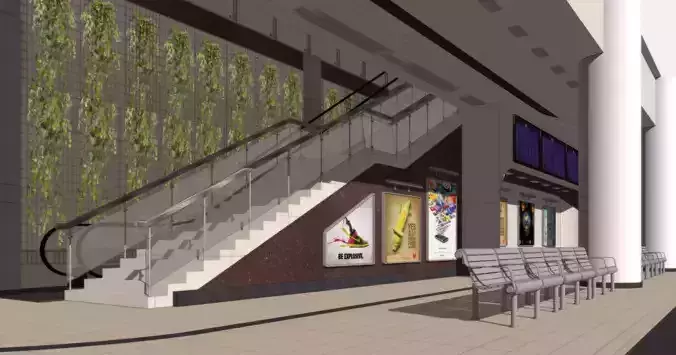  Interior Train Station Waiting Area