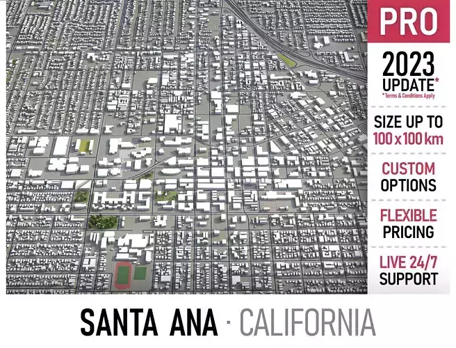 Santa Ana Low-poly 3D model