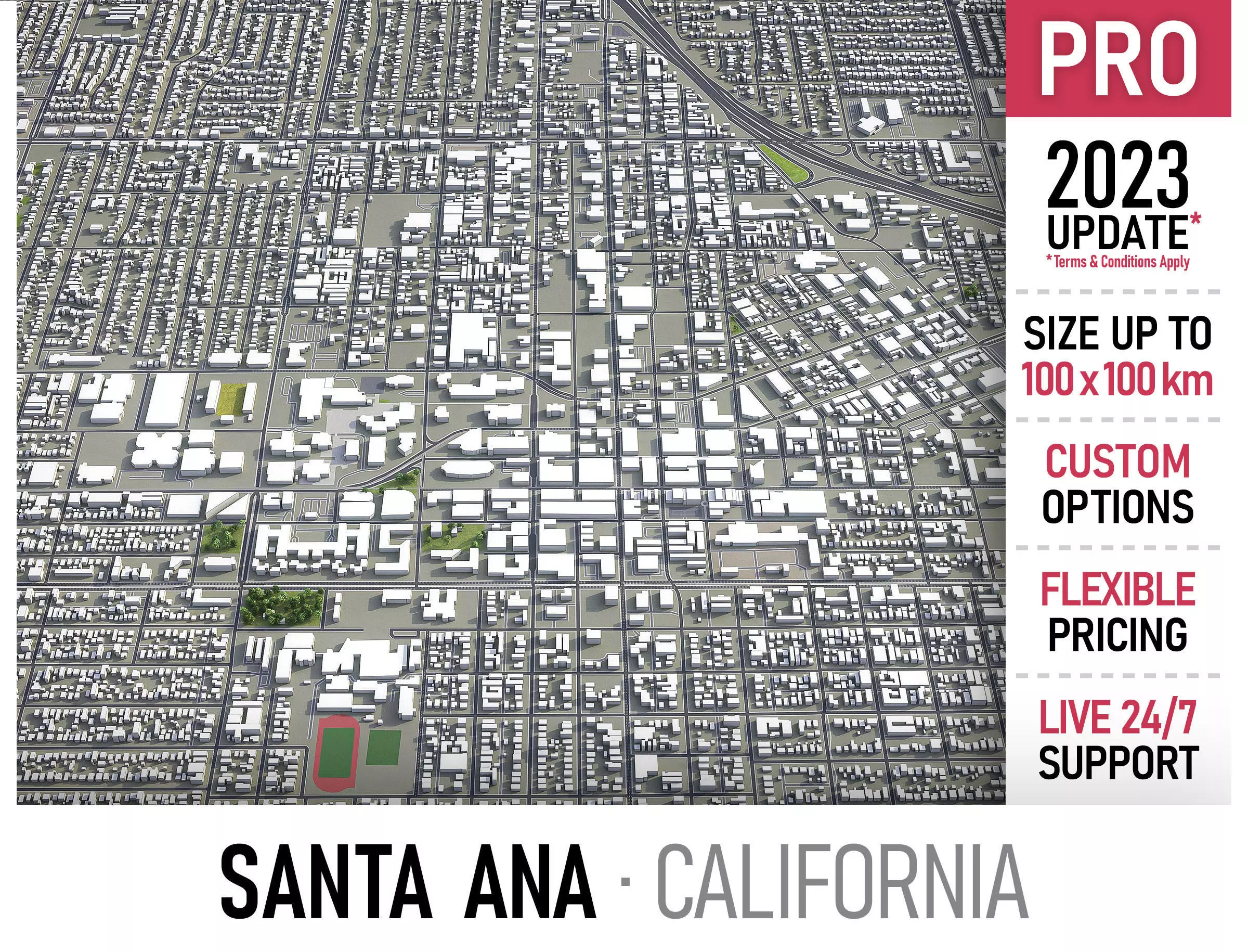 Santa Ana Low-poly 3D model_0