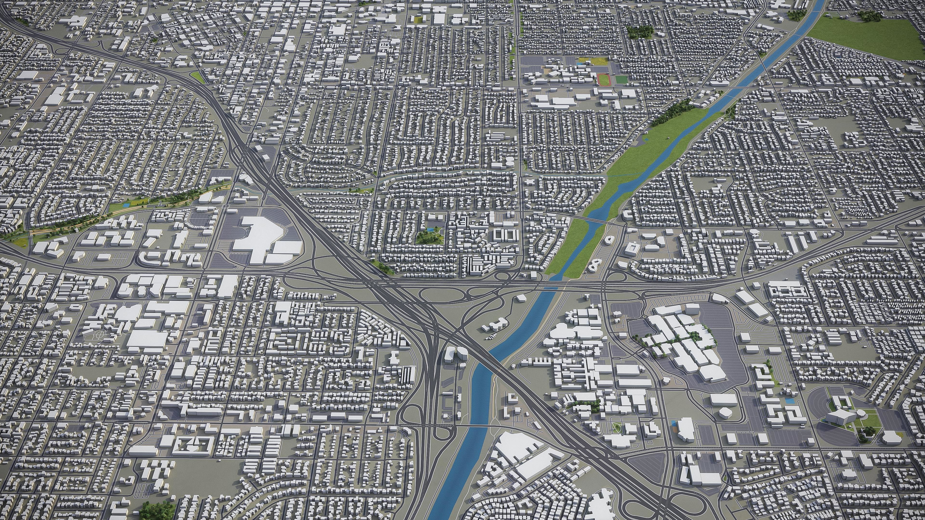 Santa Ana Low-poly 3D model_7