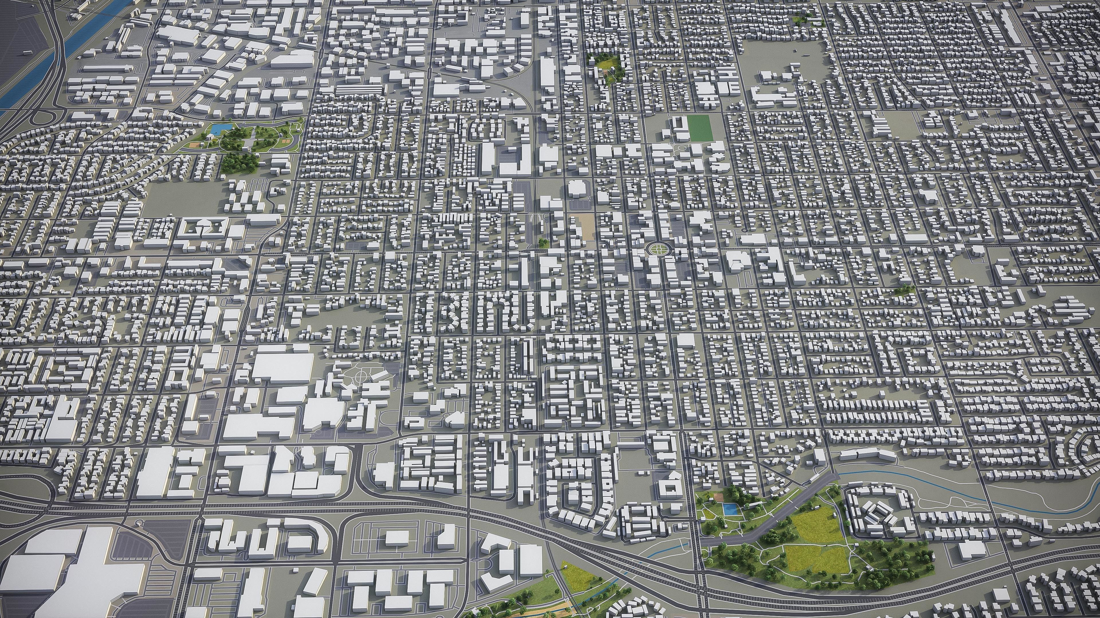 Santa Ana Low-poly 3D model_8