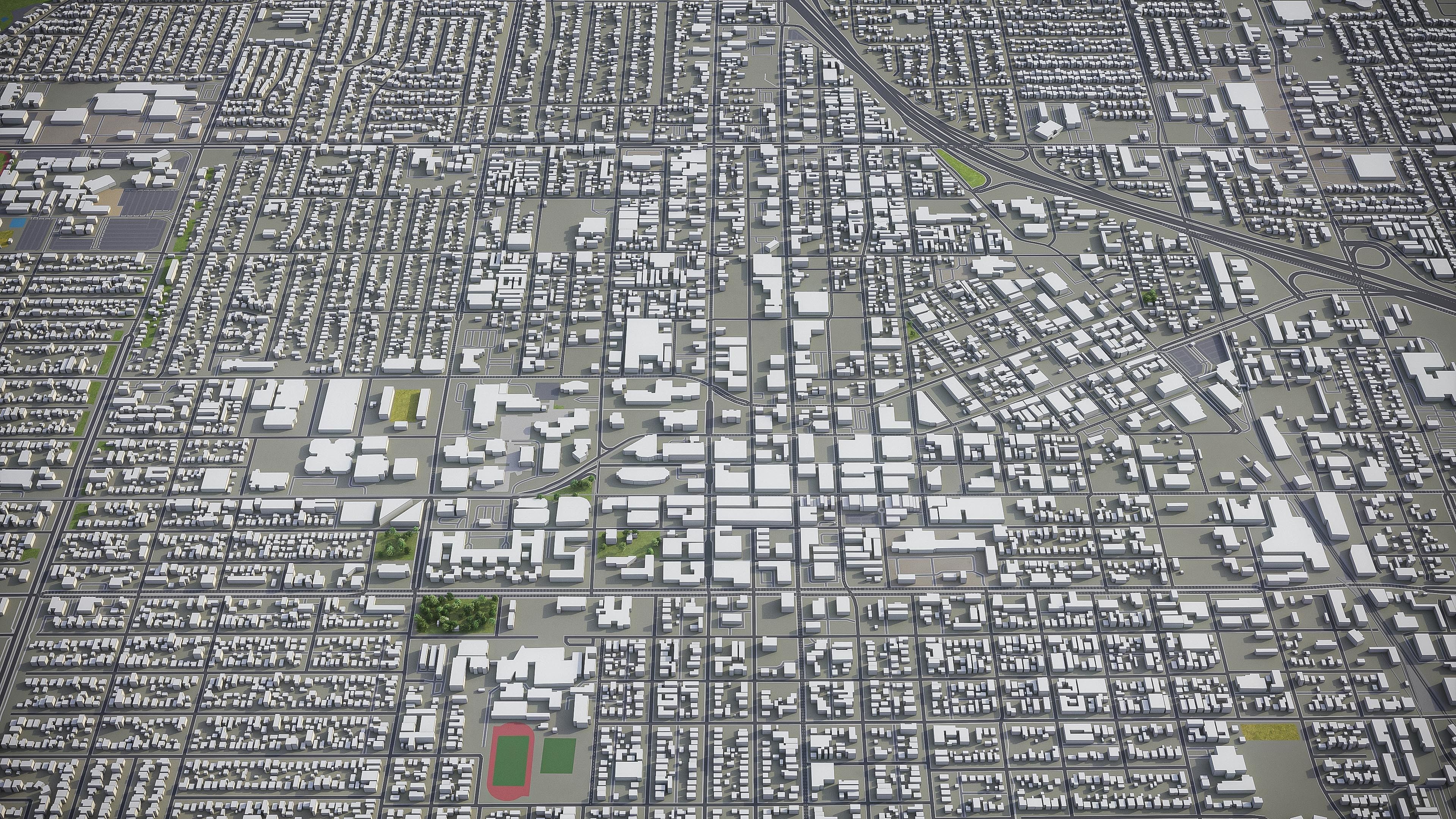 Santa Ana Low-poly 3D model_2