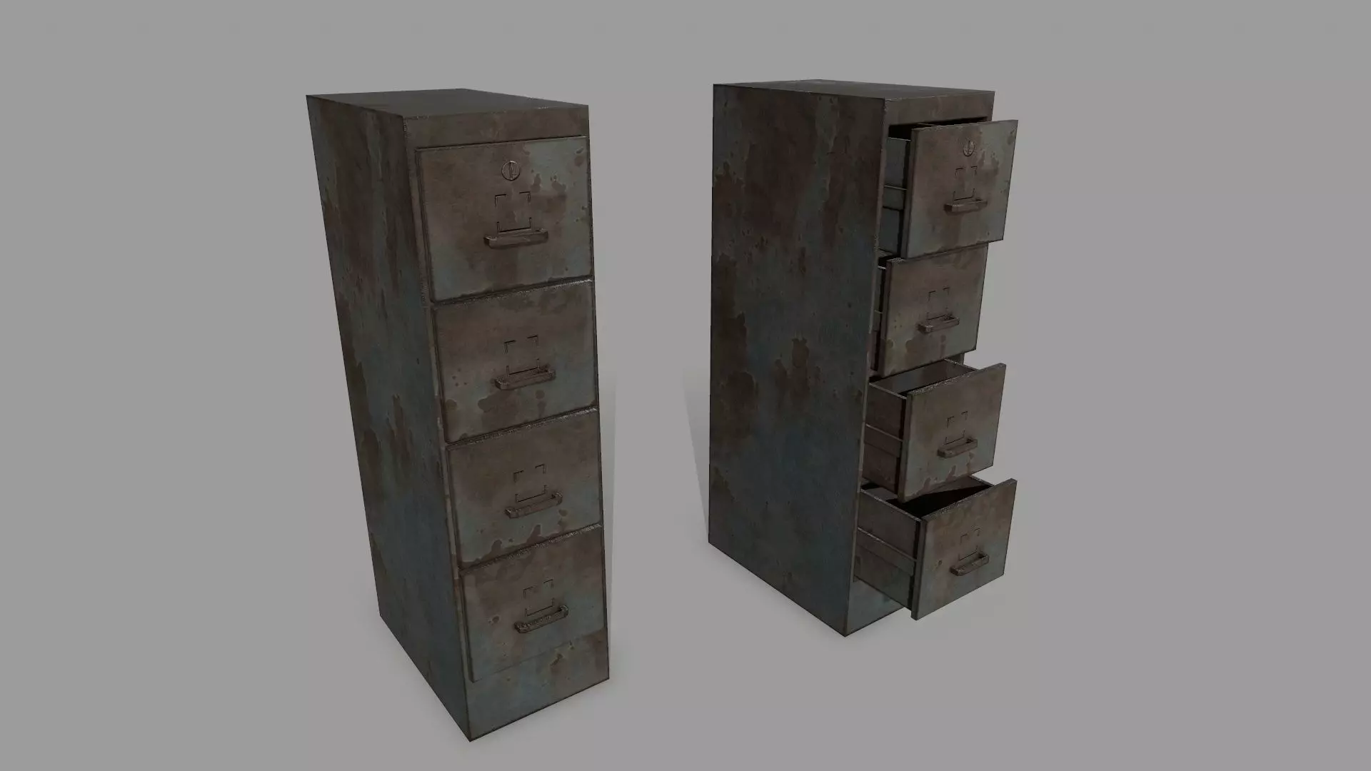 Cabinet metal column Low-poly 3D model