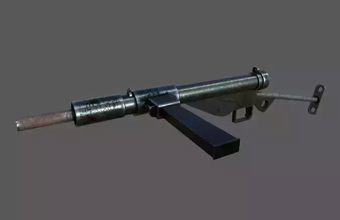 Sten Weapon Low-poly 3D model