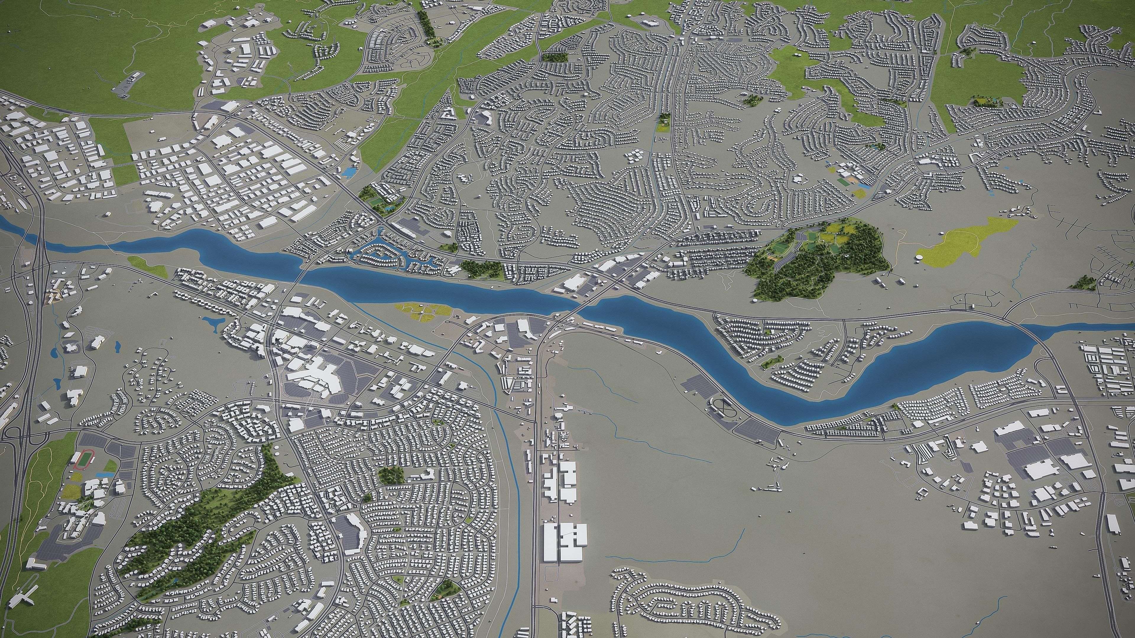 Santa Clarita  Low-poly 3D model_6