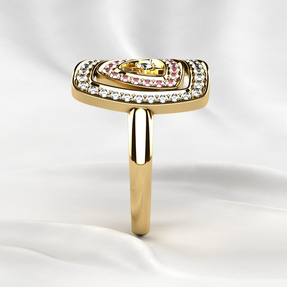 Triangles Golden Ring 3D print model_18