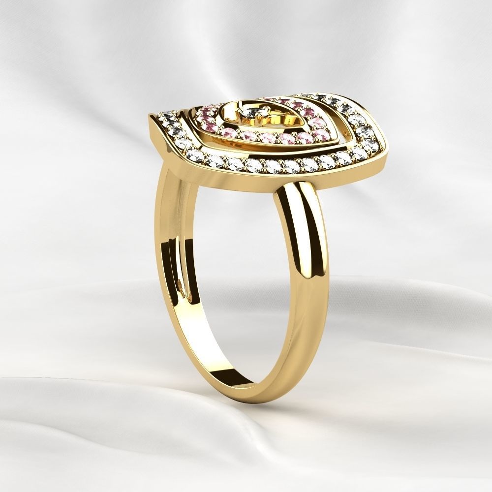 Triangles Golden Ring 3D print model_17