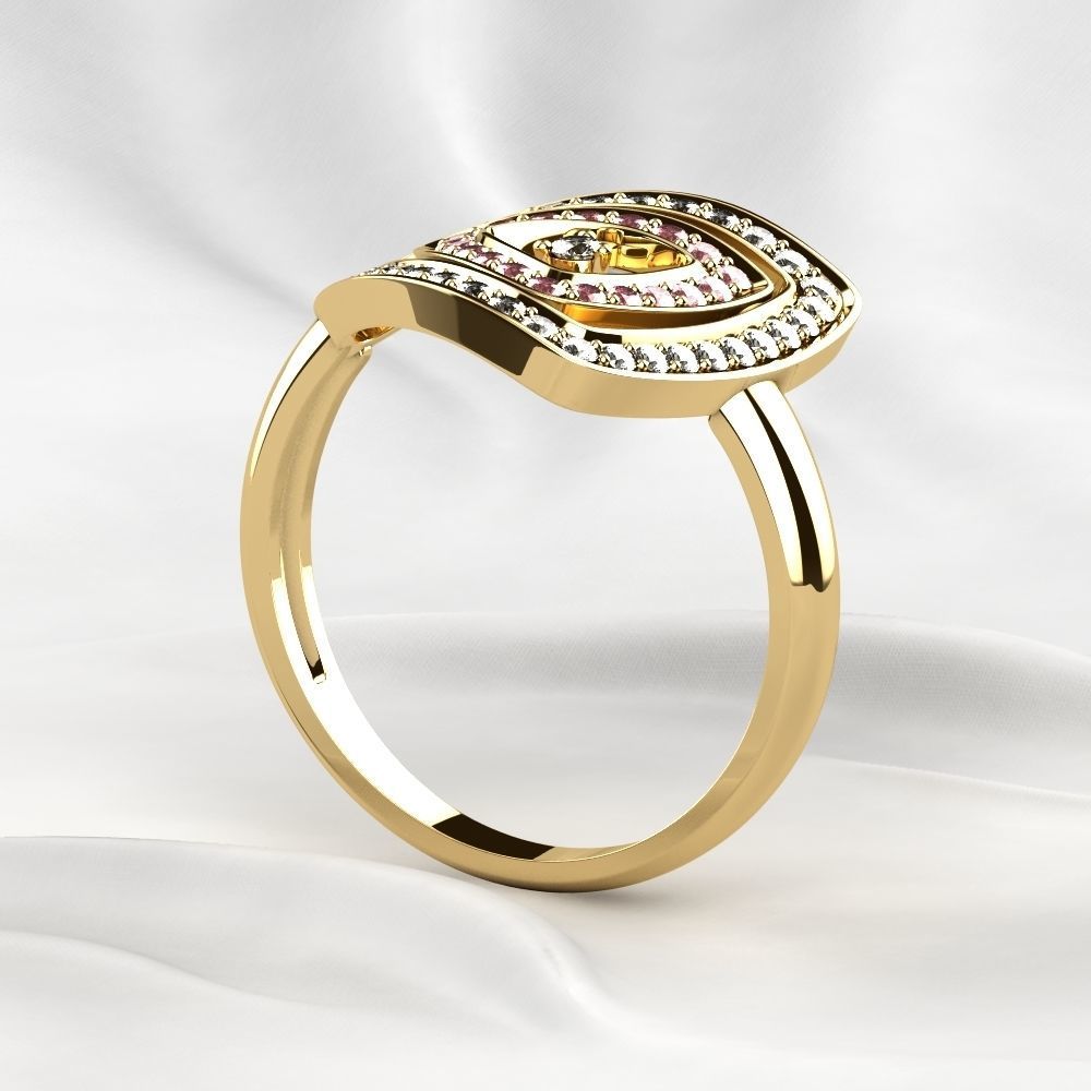 Triangles Golden Ring 3D print model_16