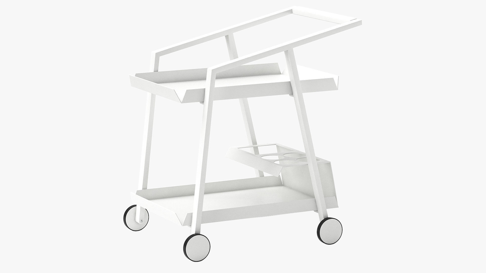 10Deka Pulvis Food Bar Trolley  3D model_1