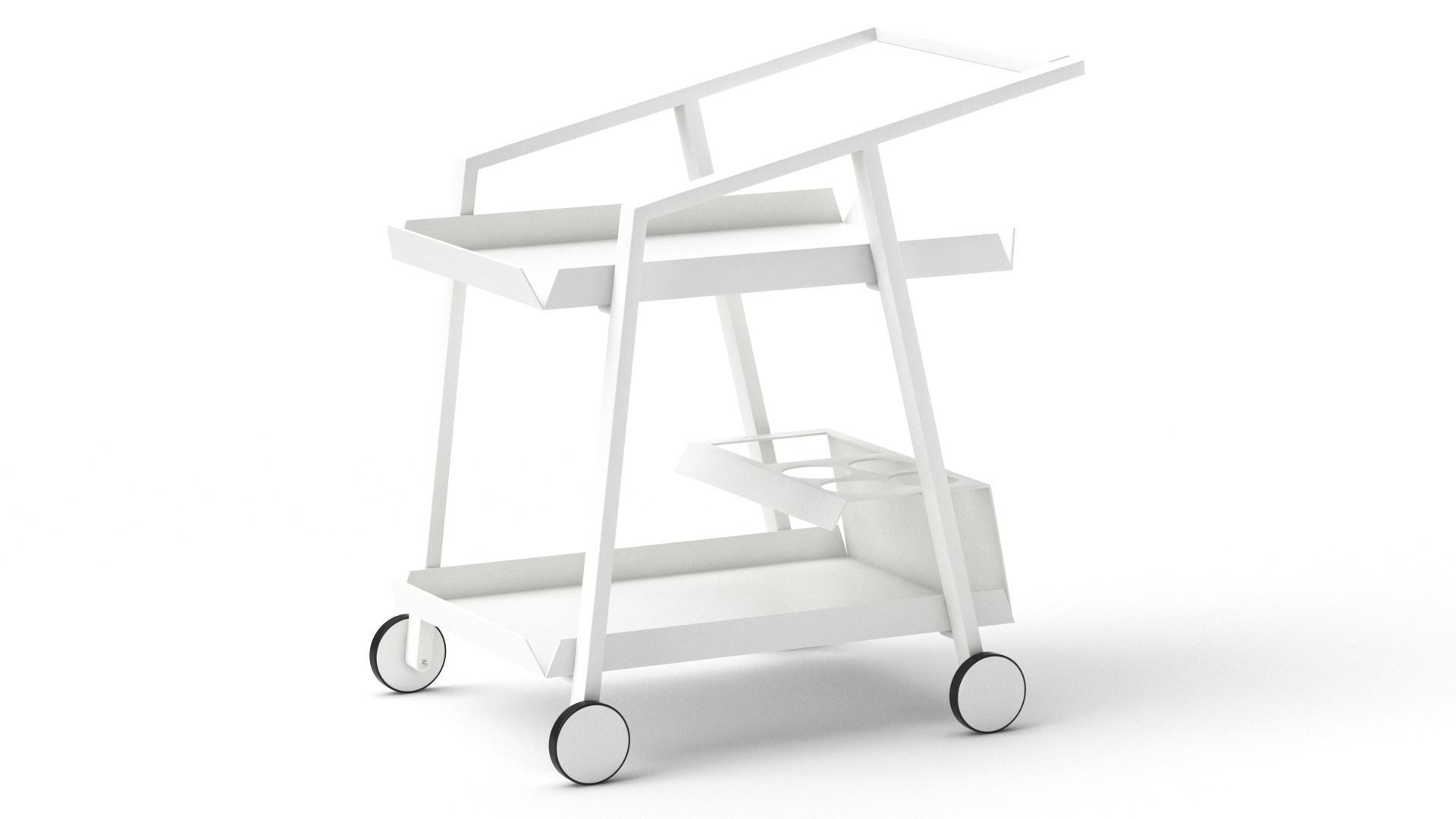 10Deka Pulvis Food Bar Trolley  3D model_3