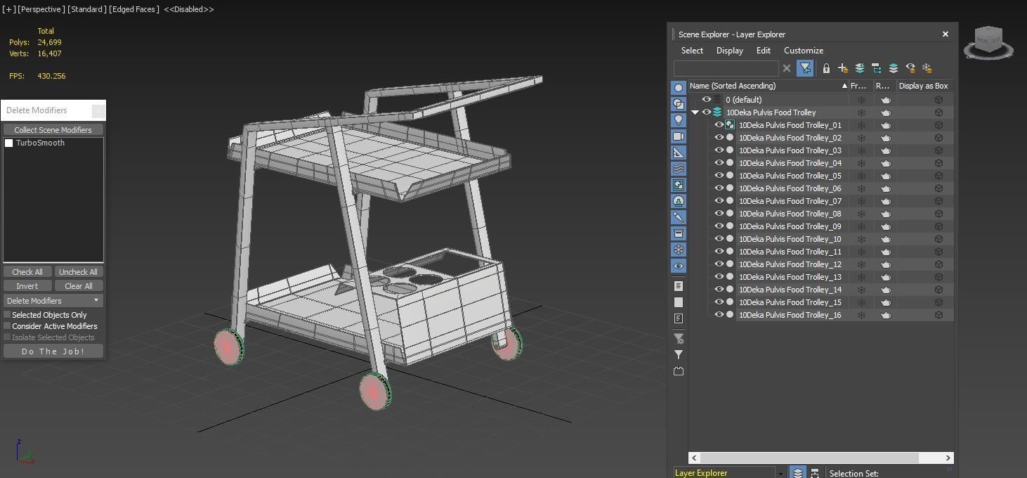 10Deka Pulvis Food Bar Trolley  3D model_5
