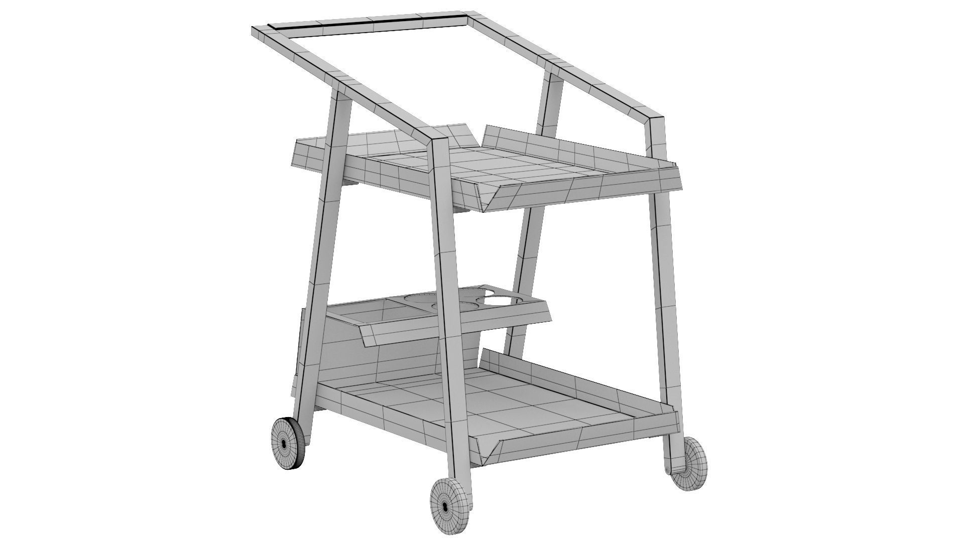 10Deka Pulvis Food Bar Trolley  3D model_8