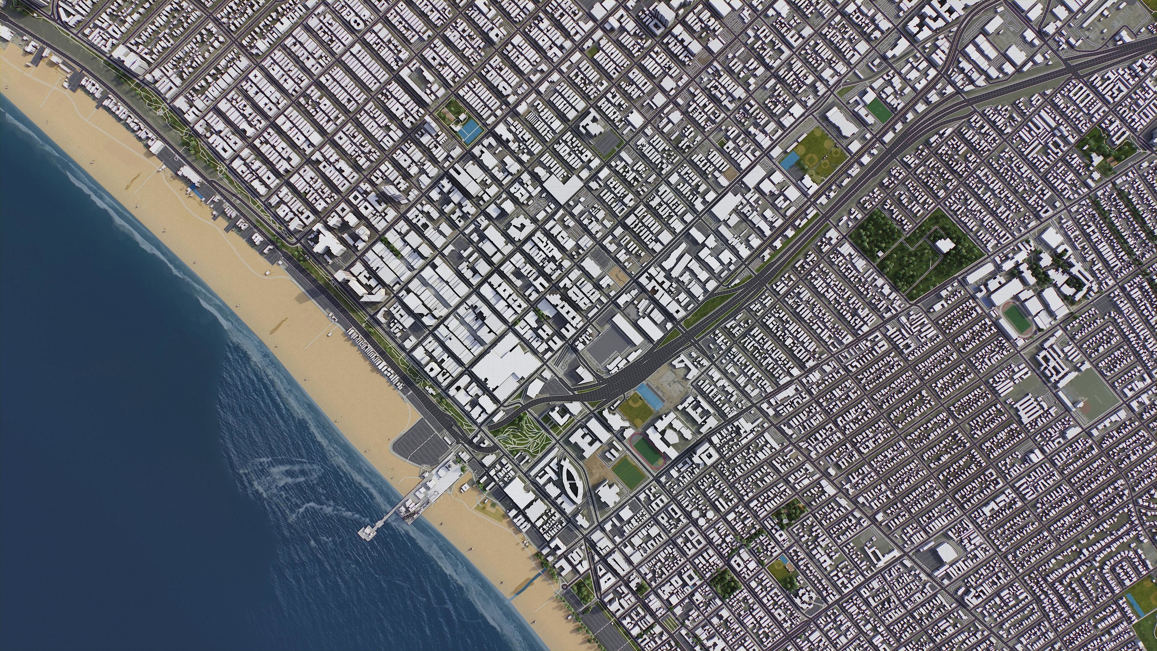 Santa Monica Low-poly 3D model_9