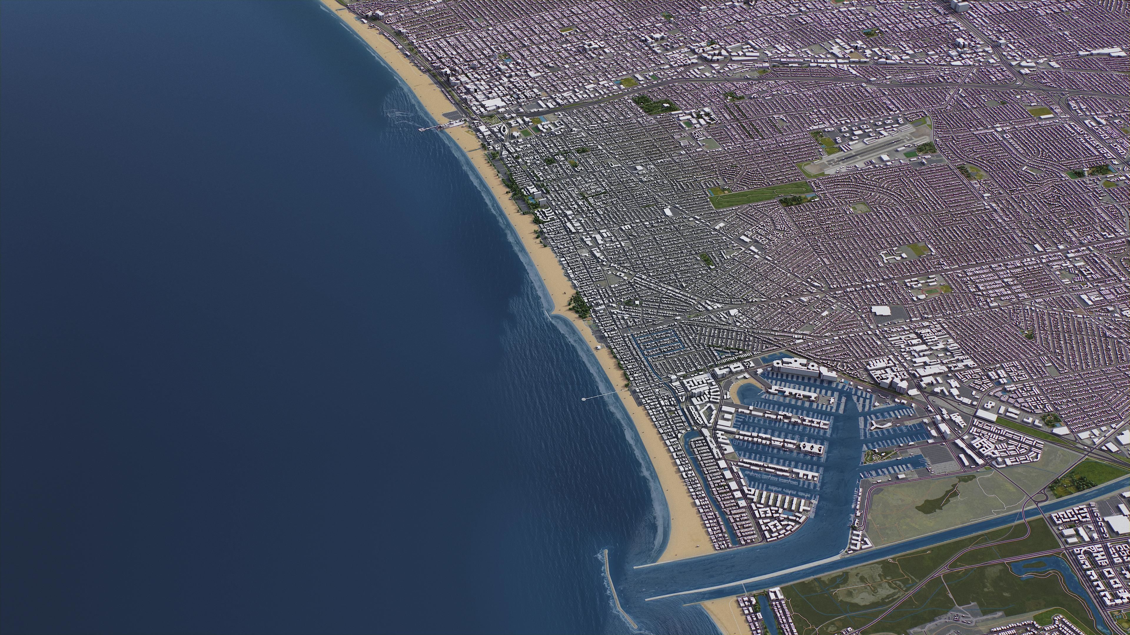 Santa Monica Low-poly 3D model_13