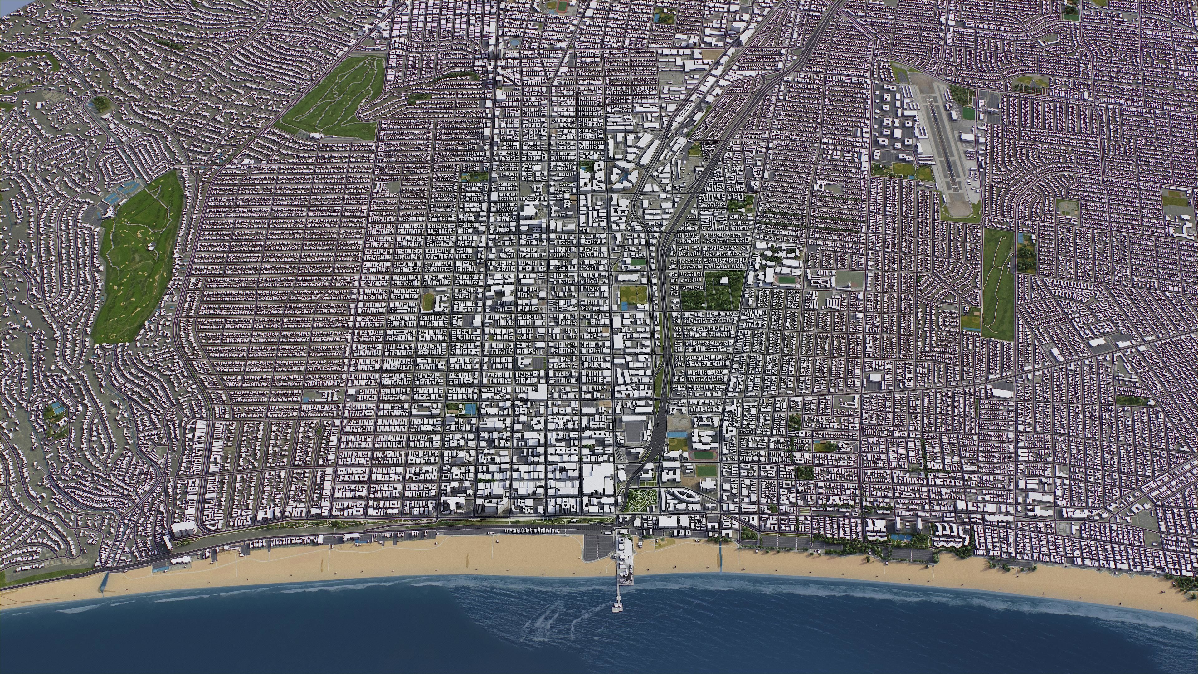 Santa Monica Low-poly 3D model_11